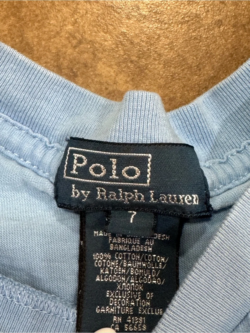Ralph Lauren Light Blue Short Sleeve Tee with Green Pony